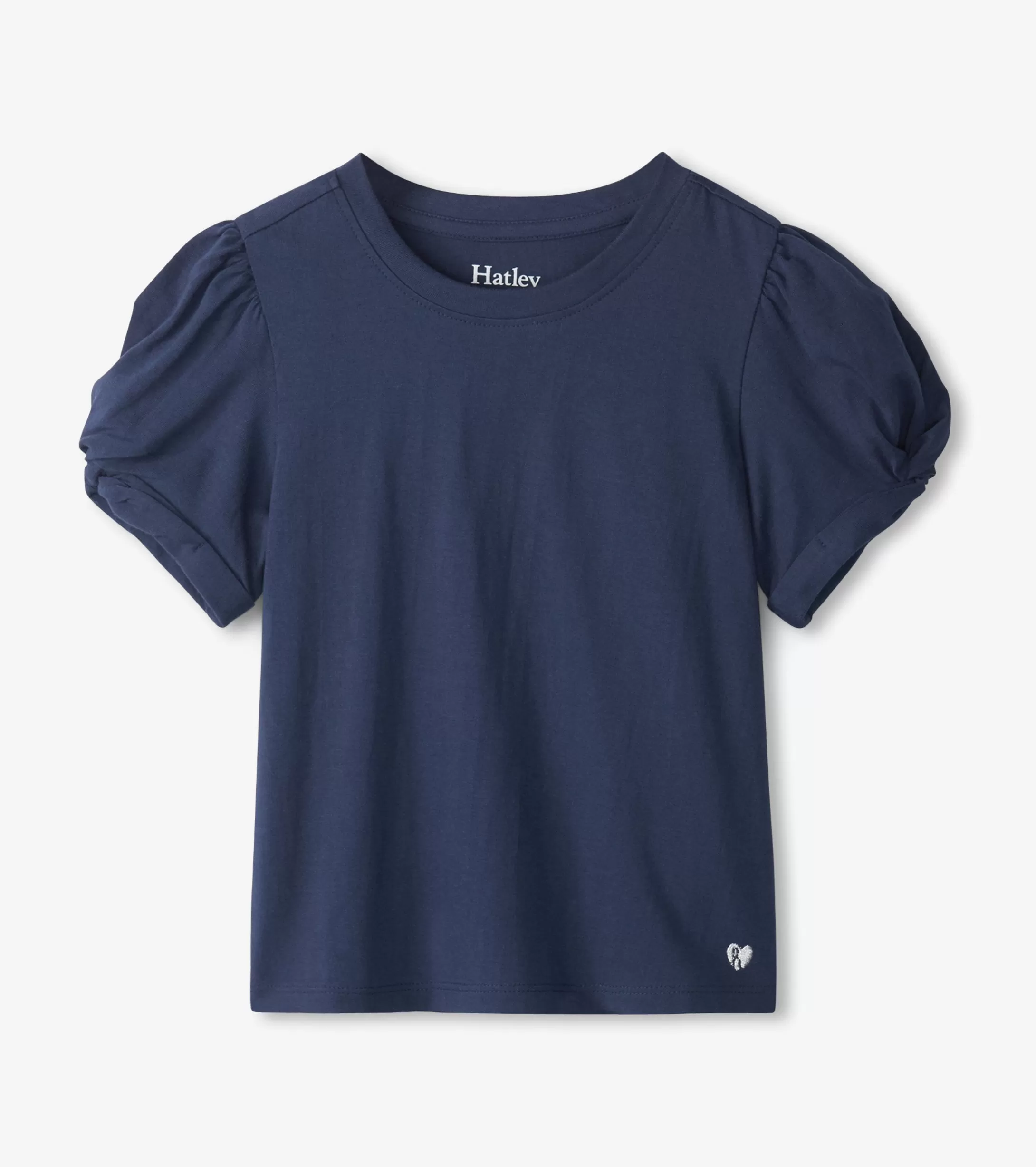 Hatley Girls Navy Twisted Sleeve Tee Clearance