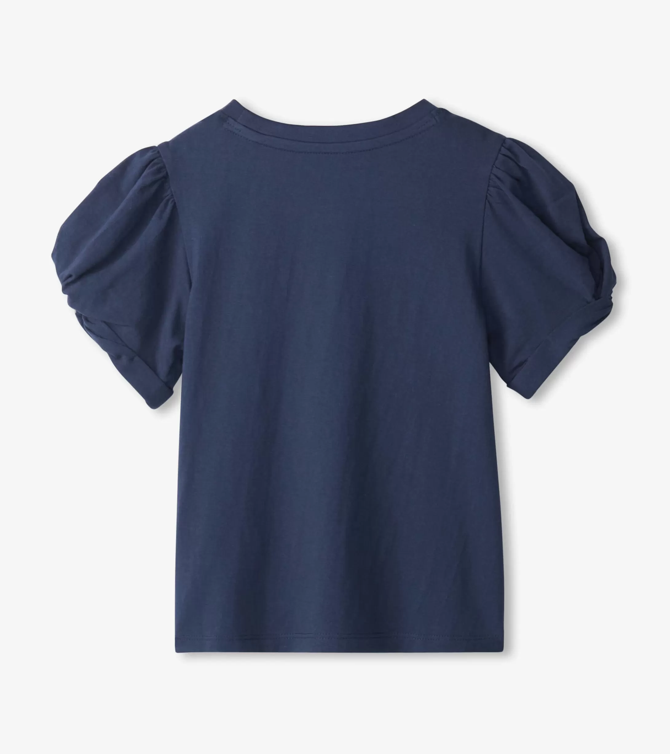 Hatley Girls Navy Twisted Sleeve Tee Clearance