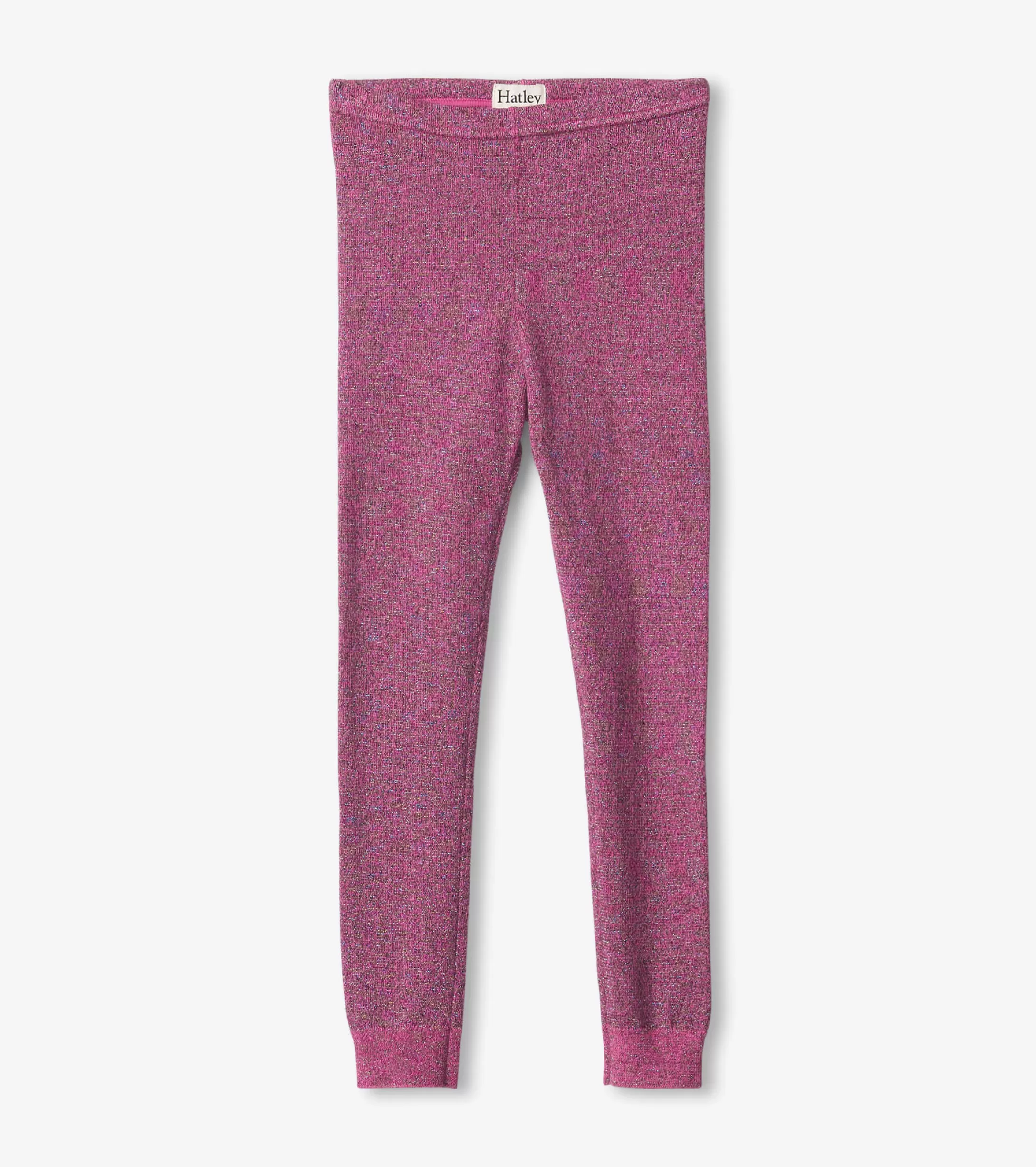 Hatley Girls Pink Glitter Knit Leggings Fashion