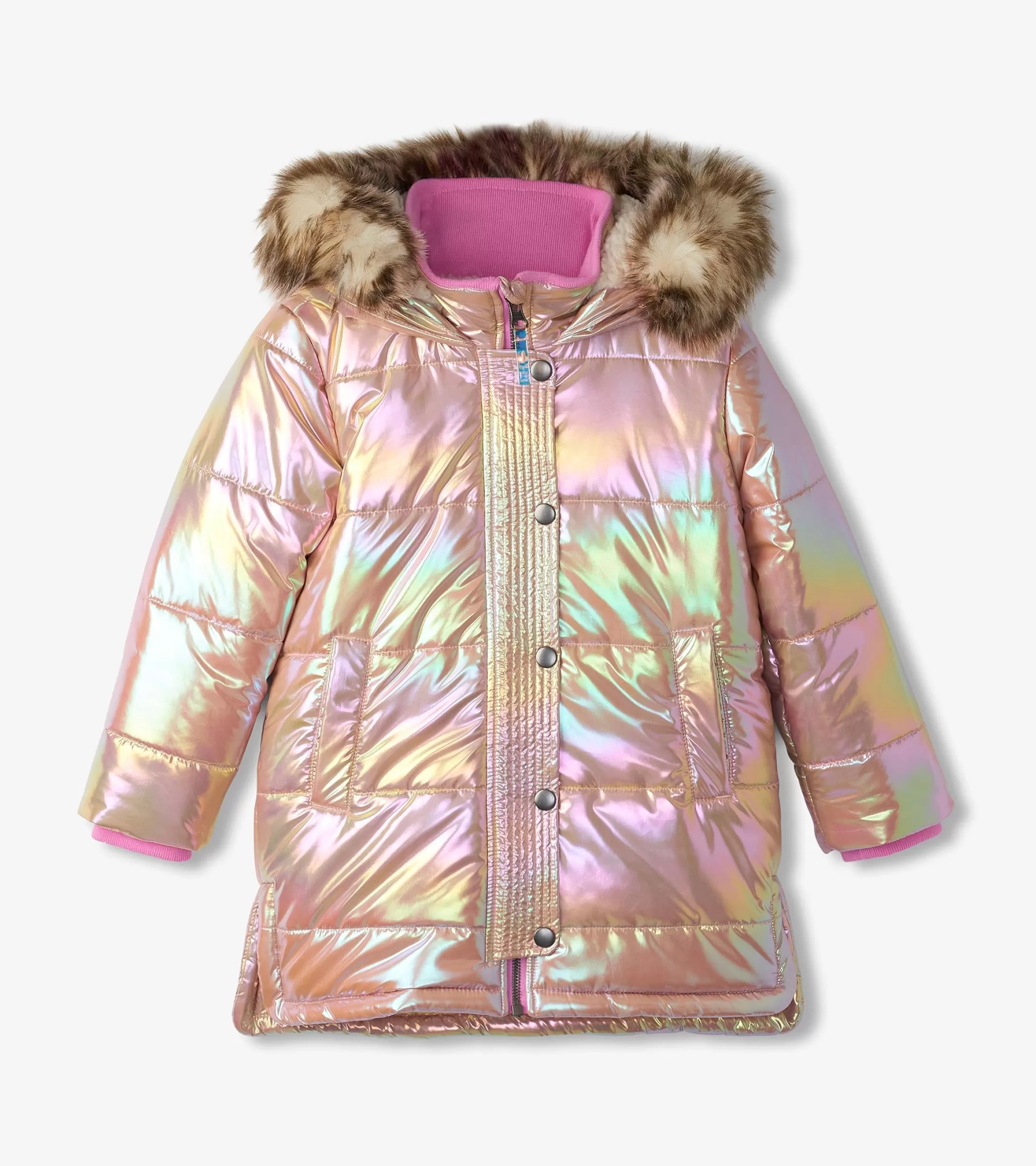 Hatley Girls Pink Moon Puffer Jacket Hot