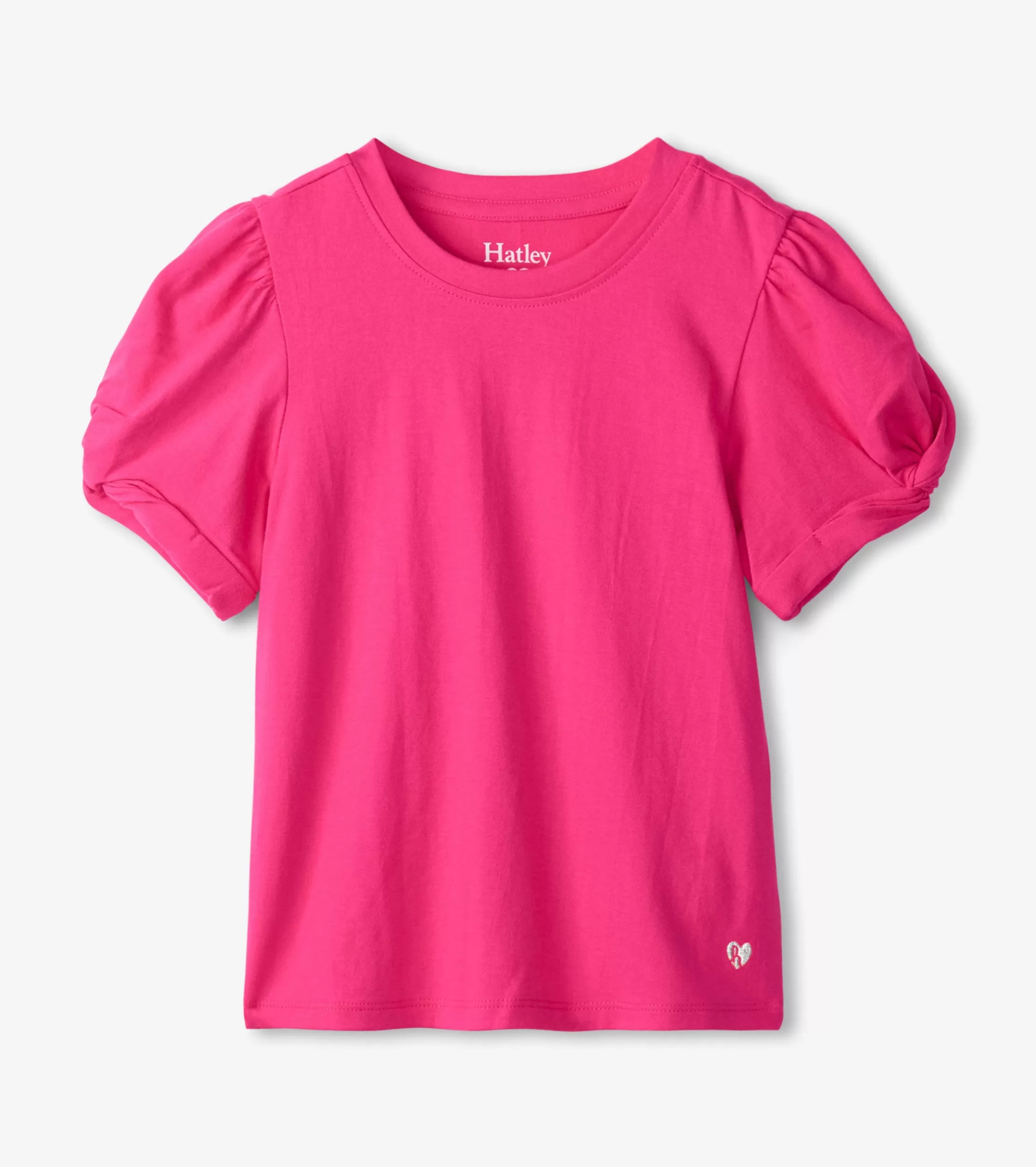 Hatley Girls Pink Twisted Sleeve Tee Flash Sale