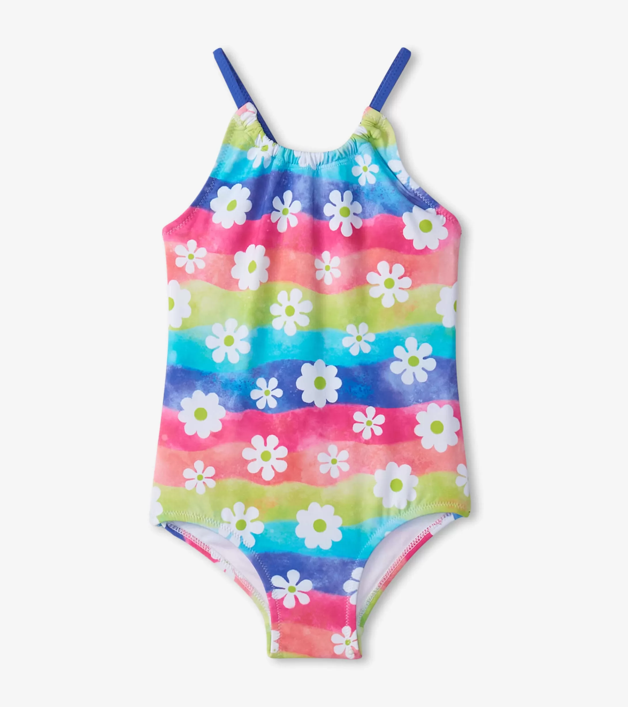 Hatley Girls Rainbow Flower Gathered Swimsuit Online