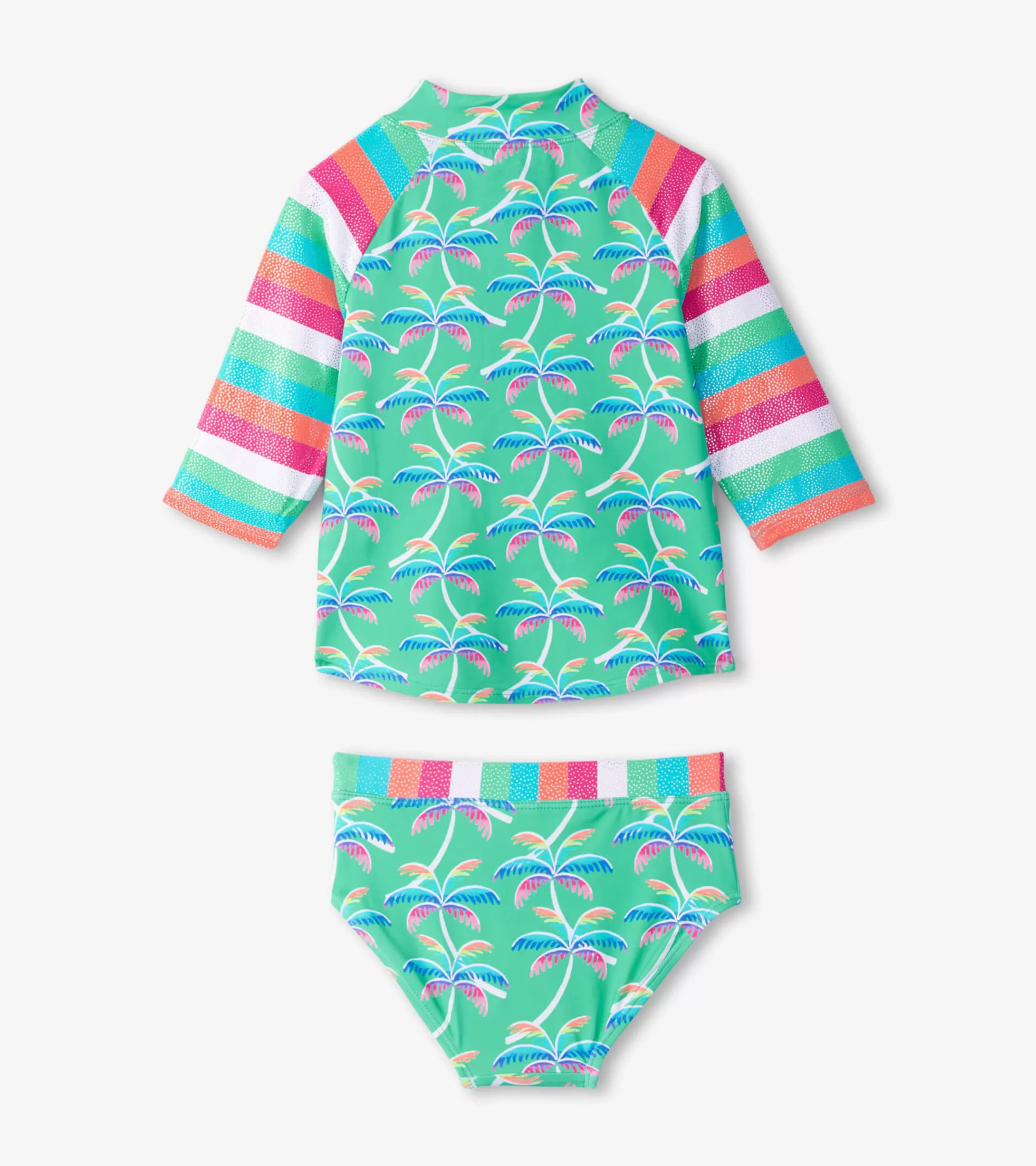 Hatley Girls Rainbow Palm Two-Piece Rashguard Set Store