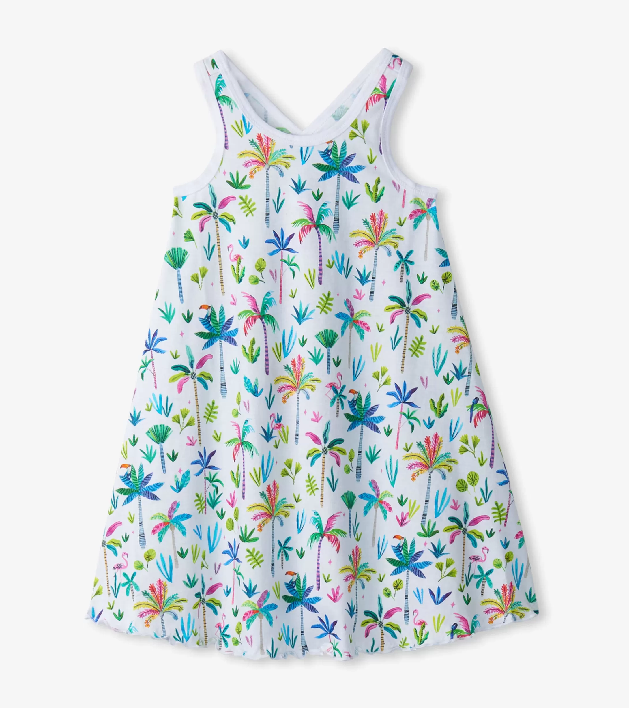 Hatley Girls Rainbow Palms Trapeze Dress Best Sale