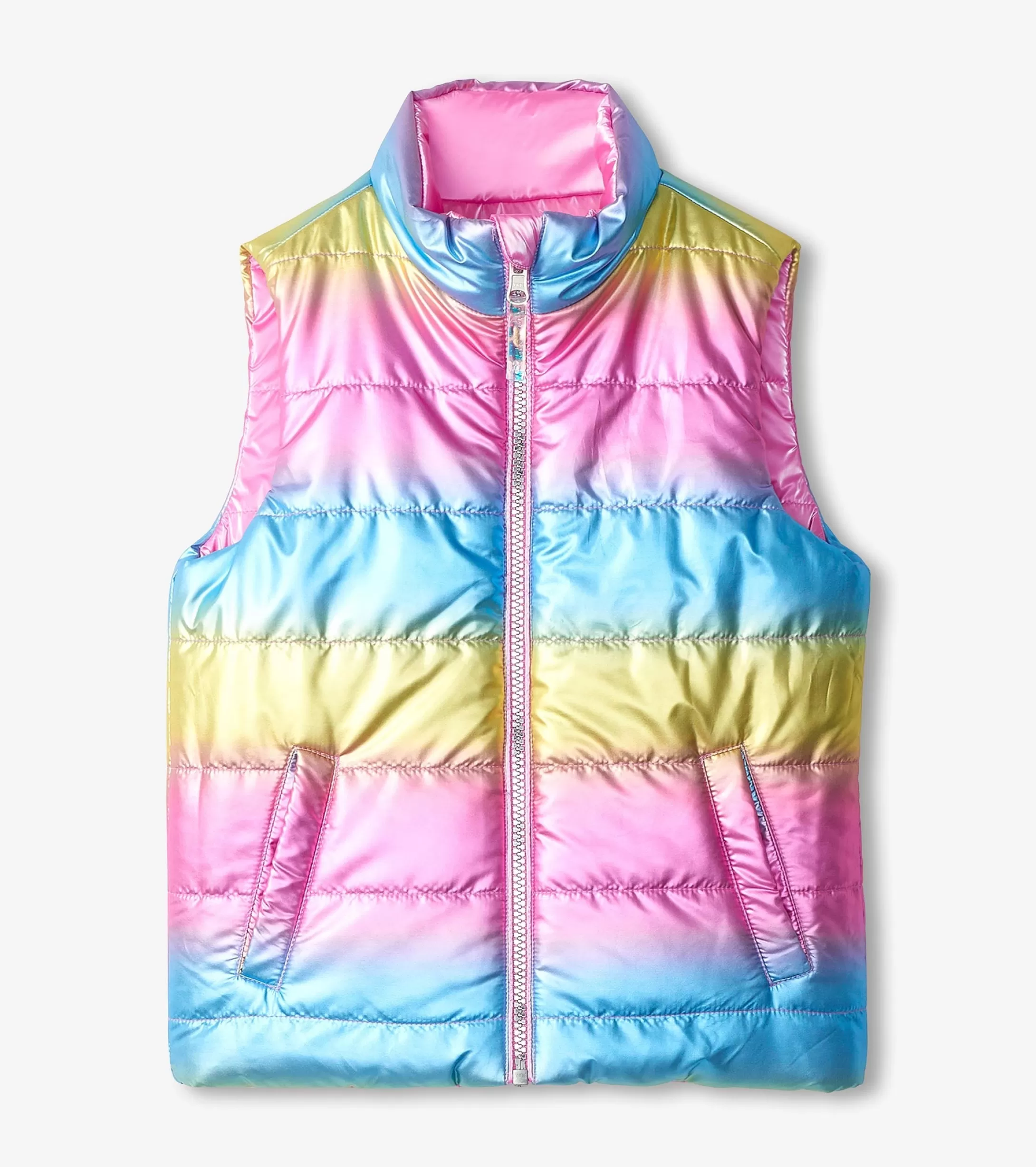 Hatley Girls Rainbow Shine Reversible Quilted Vest Fashion