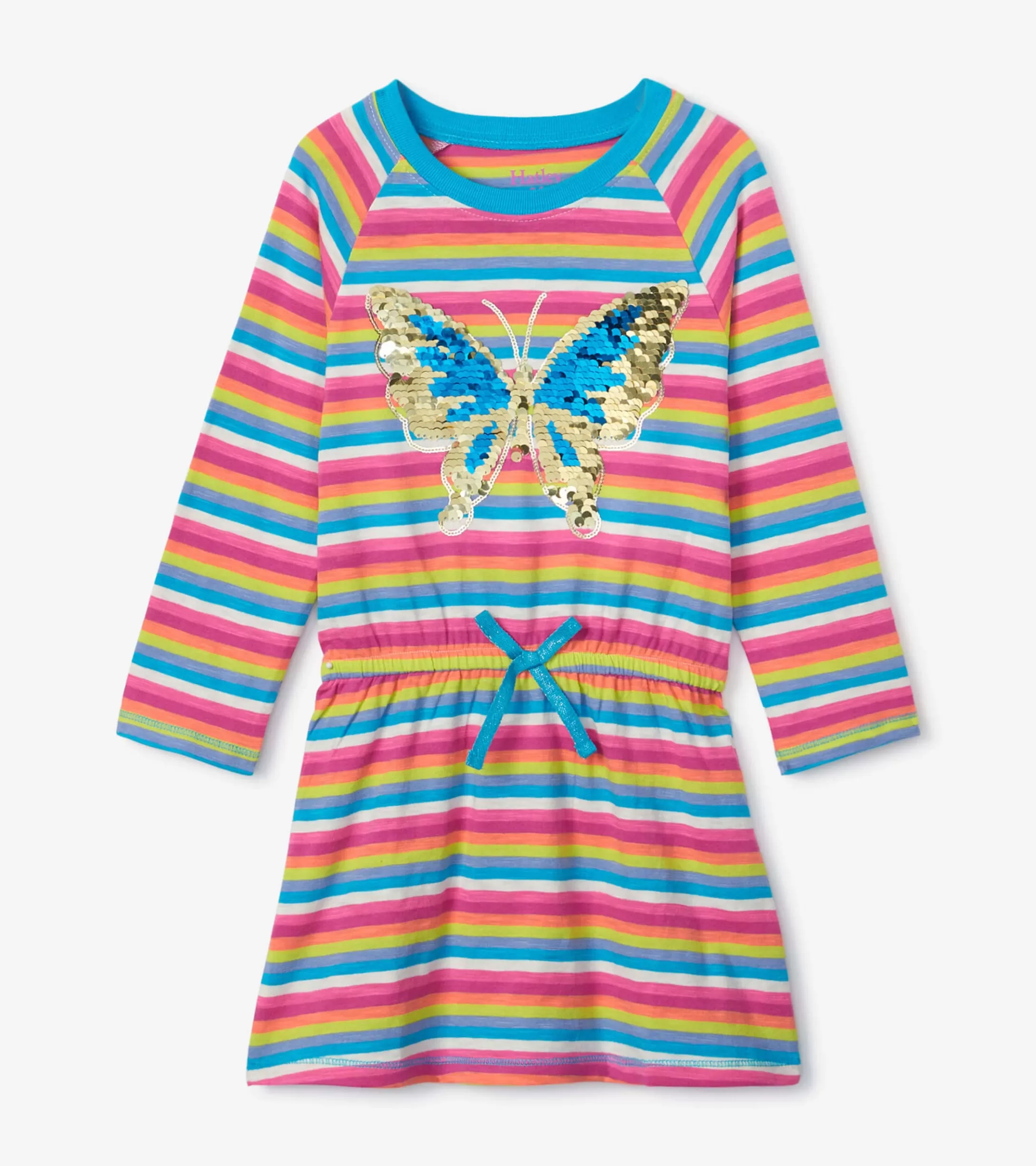 Hatley Girls Rainbow Stripes Drop Waist Dress Shop