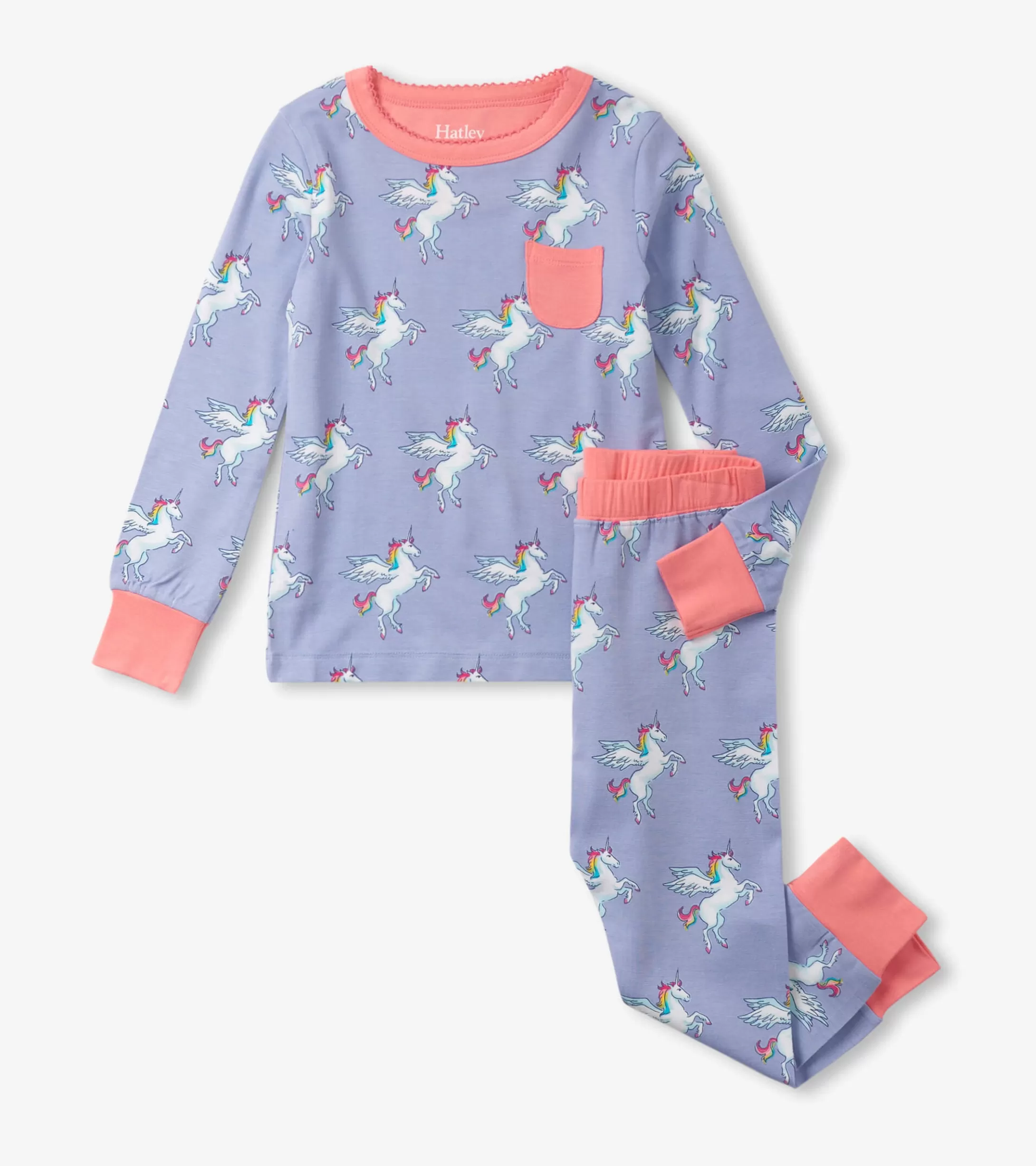 Hatley Girls Rainbow Unicorn Bamboo Pajama Set Cheap