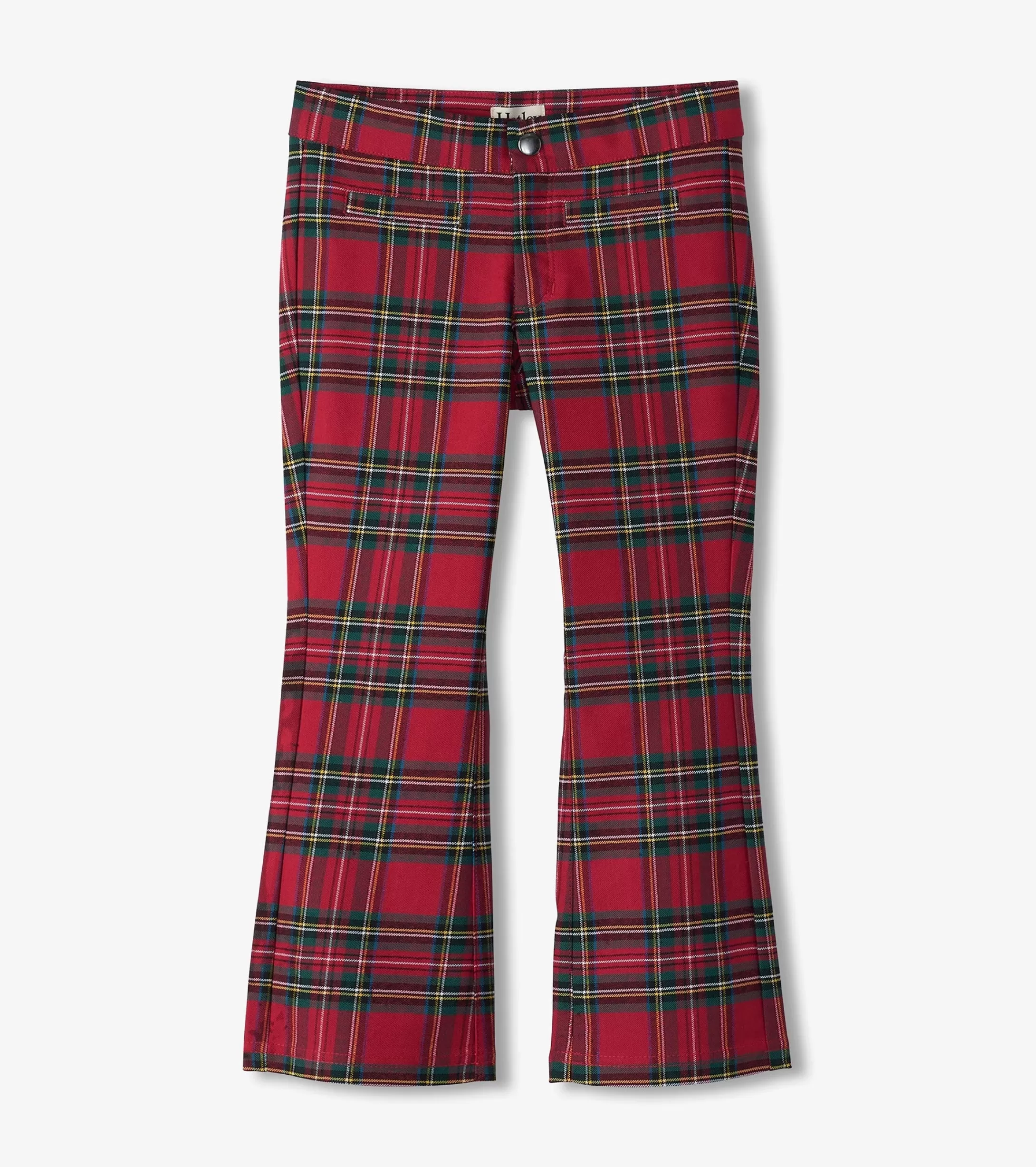 Hatley Girls Red Plaid Flared Pants Discount