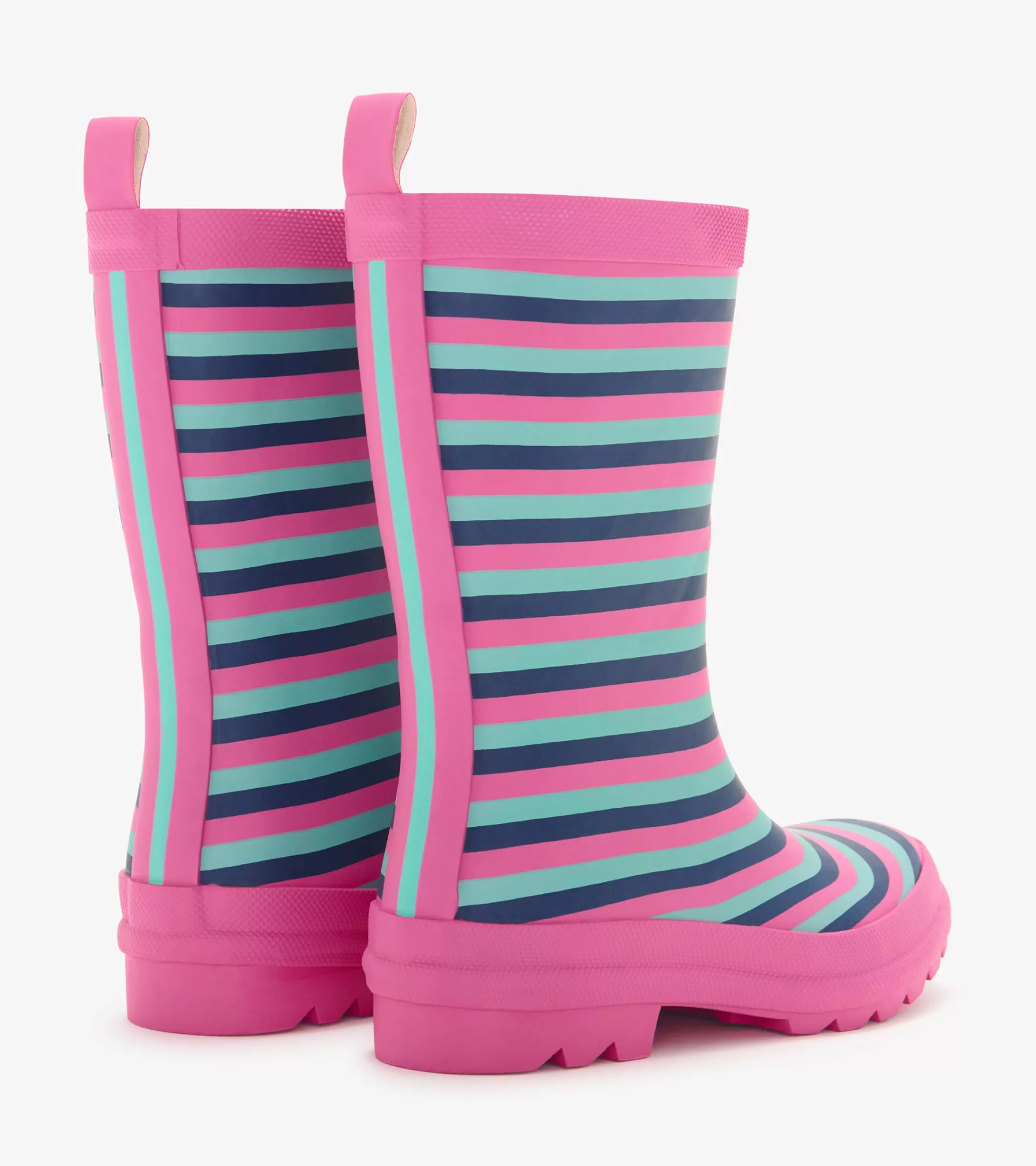 Hatley Girls Rose Violet Stripes Matte Rain Boots Cheap