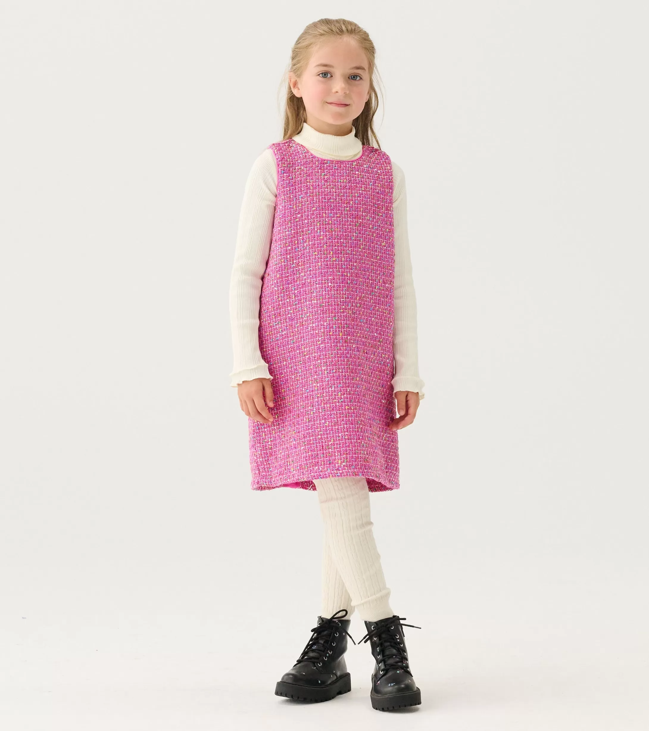 Hatley Girls Rose Violet Tweed Dress Online