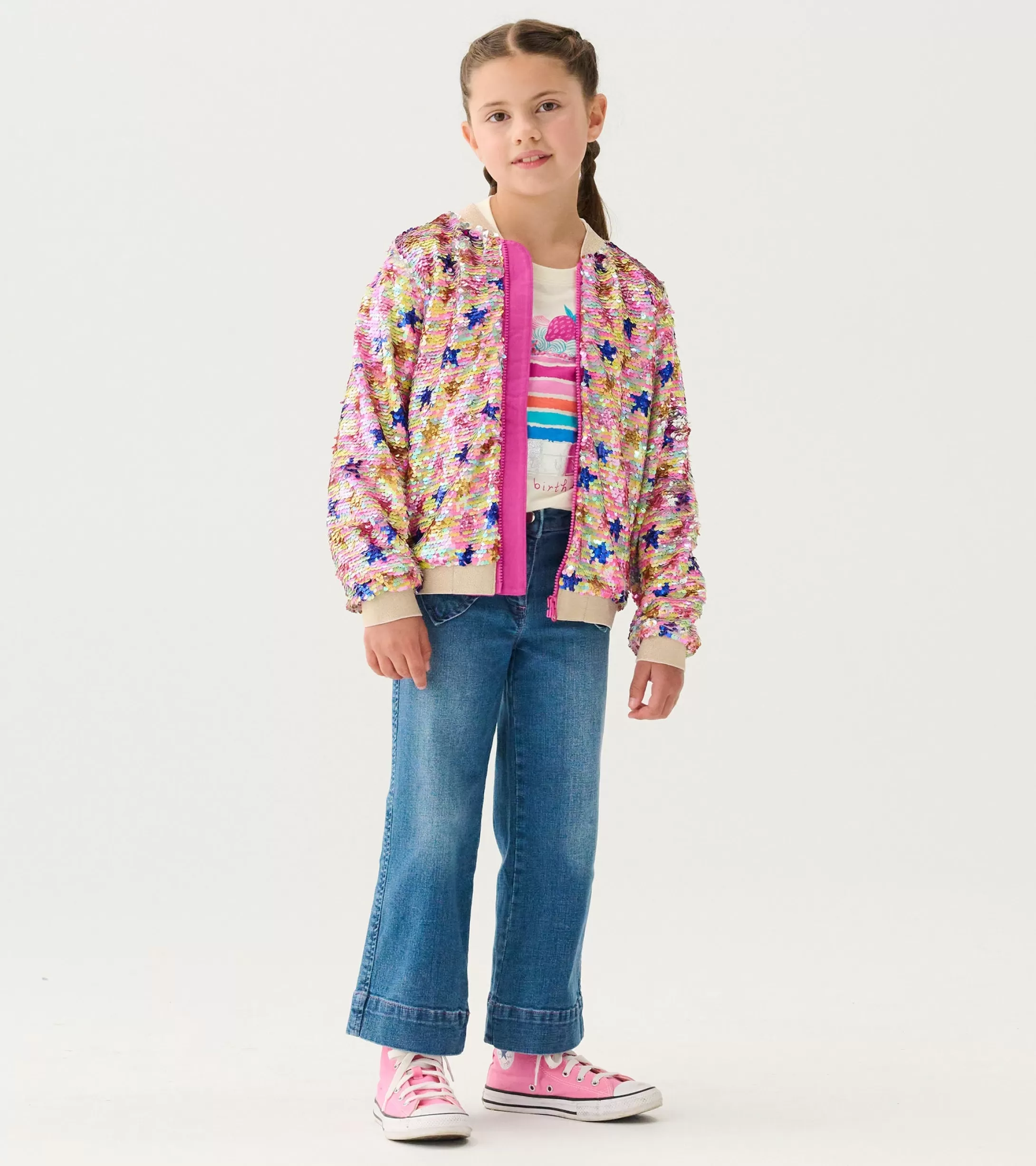 Hatley Girls Star Party Sequined Bomber Jacket Shop