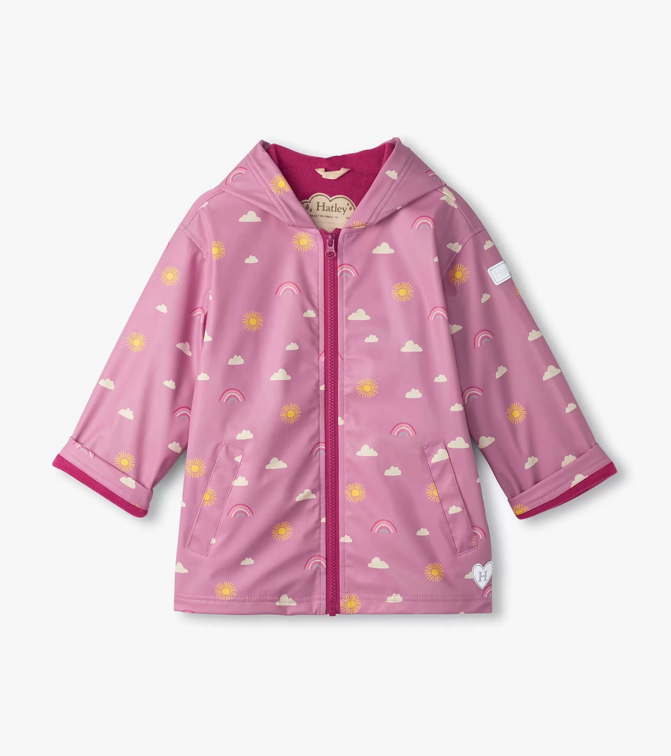 Hatley Girls Sun Charms Zip-Up Rain Jacket Flash Sale