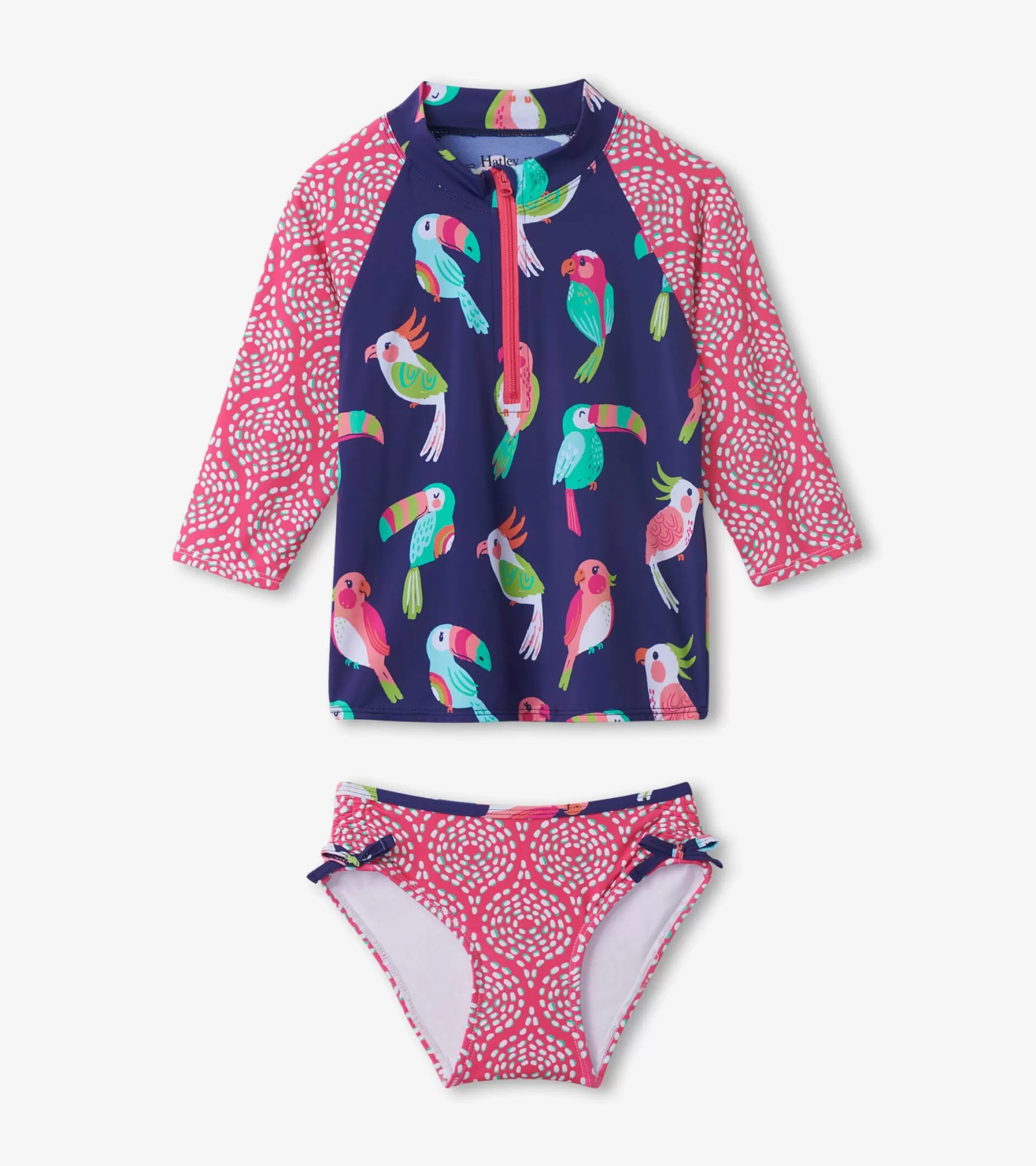 Hatley Girls Tropical Birds Rashguard Set Hot