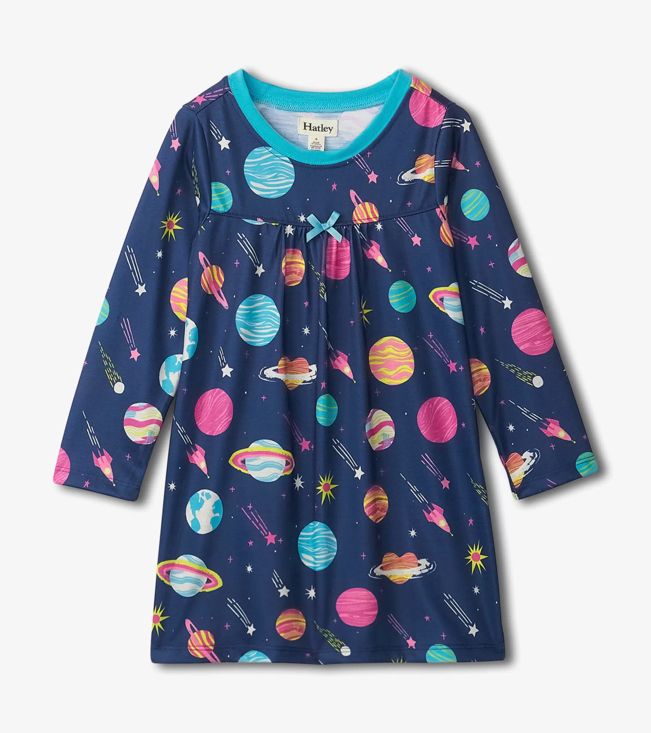 Hatley Interstellar Long Sleeve Girls Nightgown Outlet