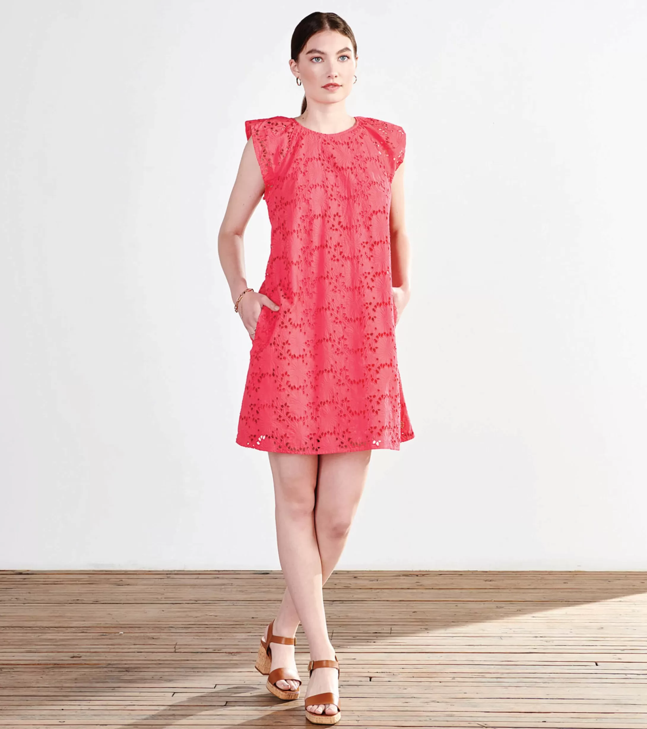 Hatley Kaia Eyelet Dress - Rouge Red Shop