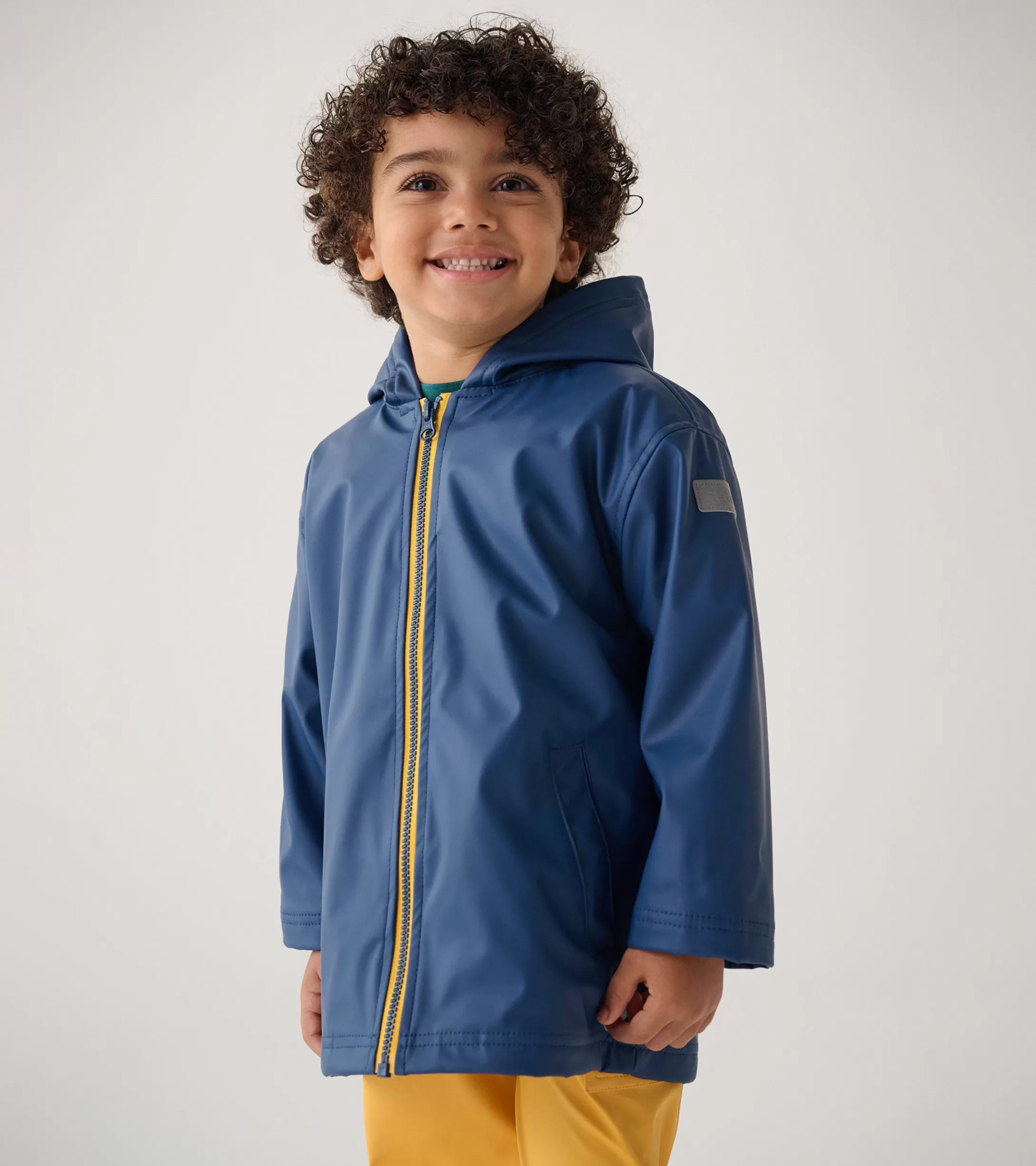 Hatley Kids Navy Zip-Up Rain Jacket Best