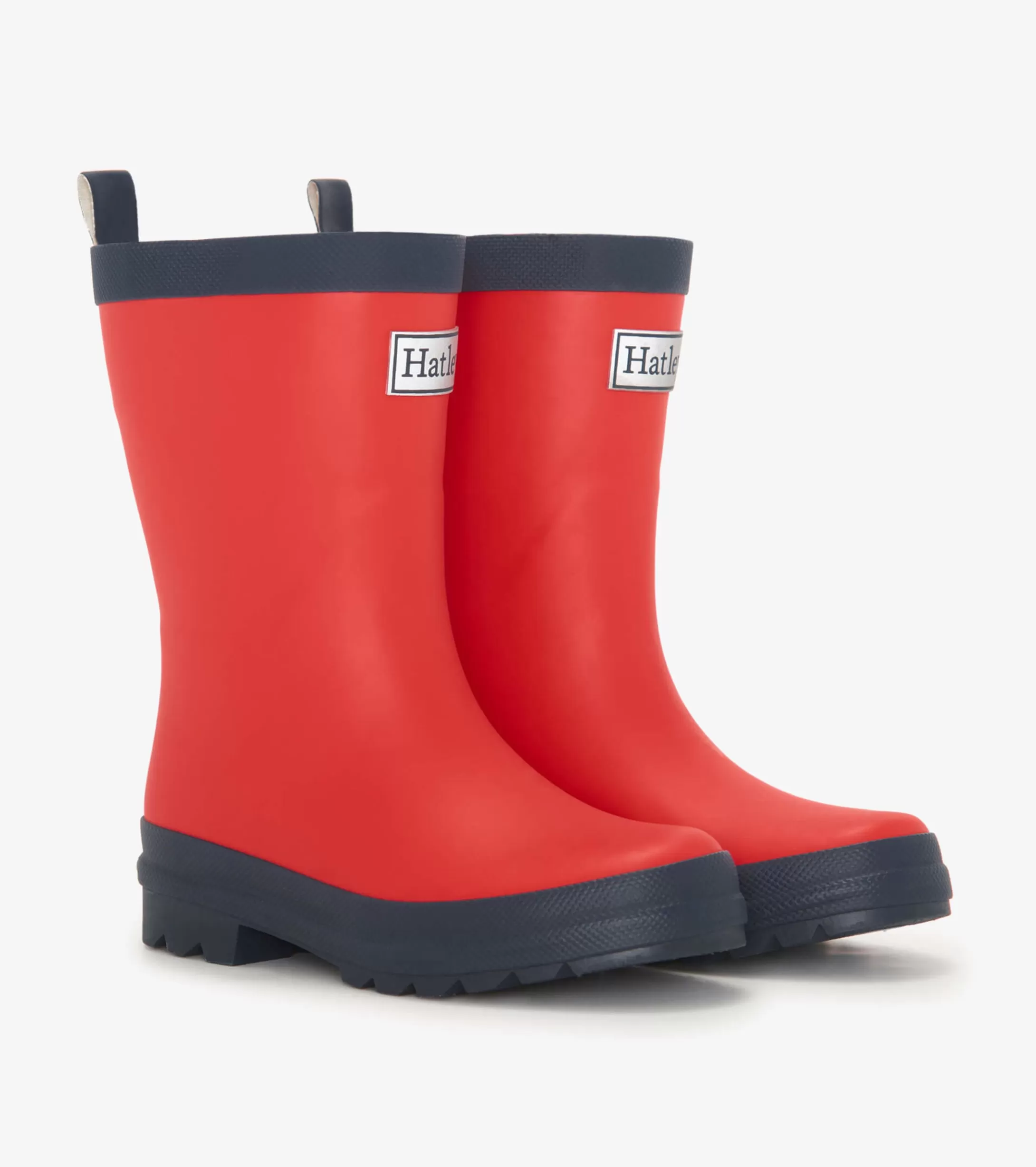 Hatley Kids Red & Navy Matte Rain Boots Clearance