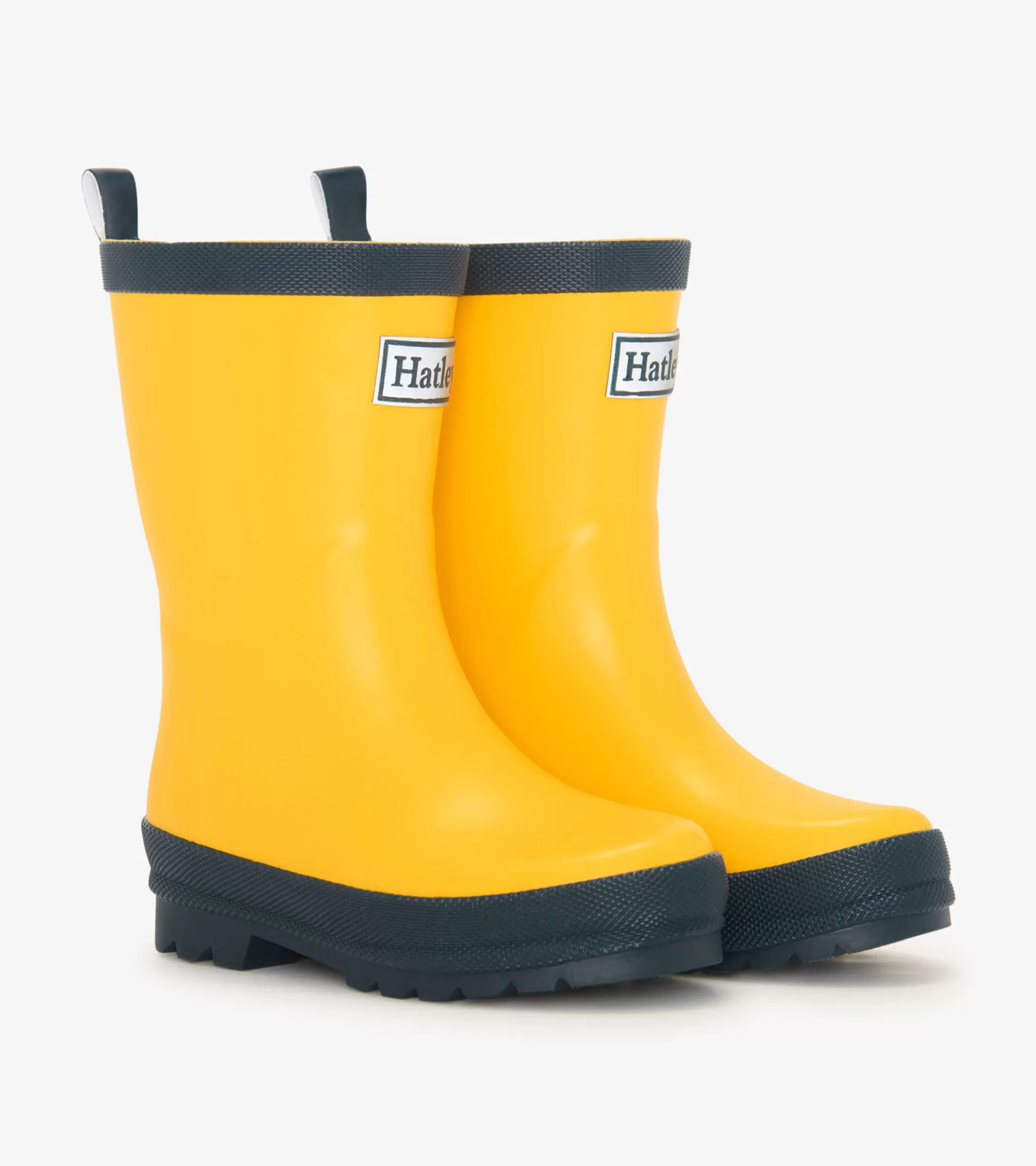 Hatley Kids Yellow & Navy Matte Rain Boots Sale