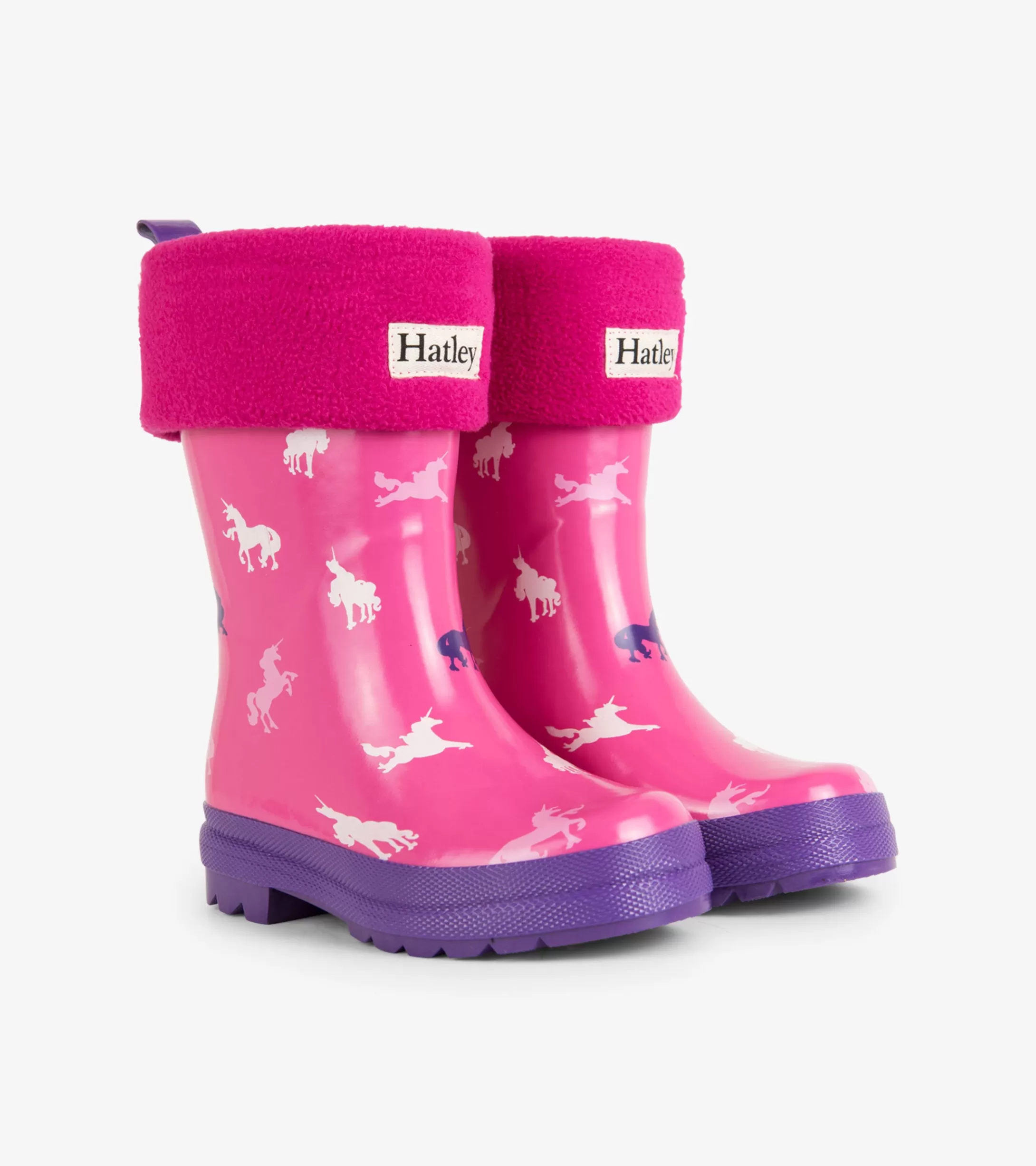 Hatley Magenta Kids Boot Liners Hot