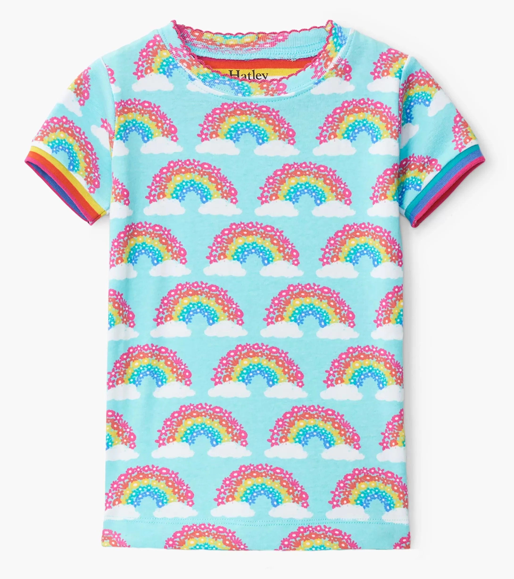 Hatley Magical Rainbows Organic Cotton Short Pajama Set New