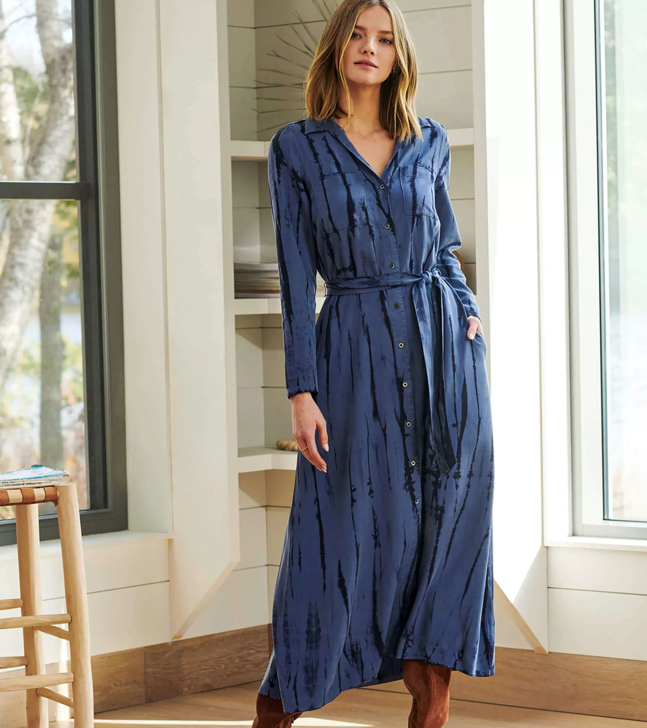 Hatley Maxi Shirt Dress - Into the Deep Online