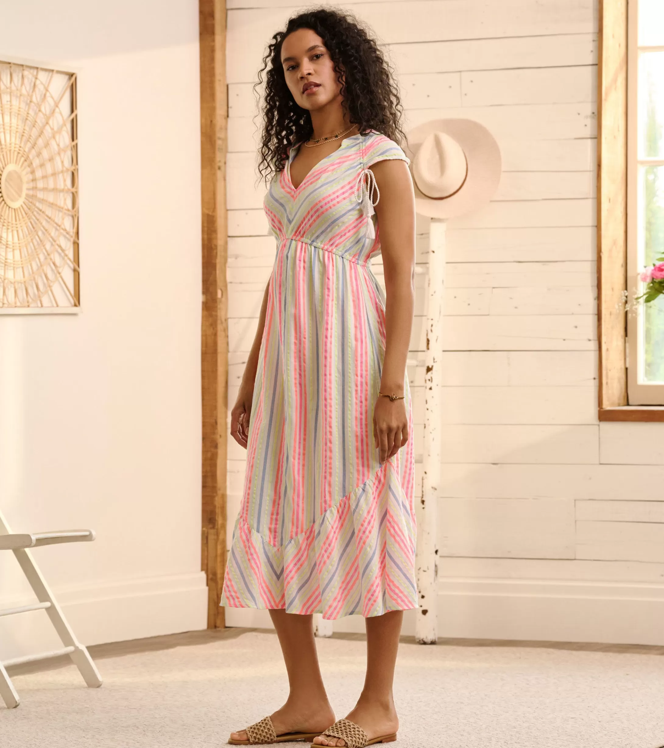 Hatley Millie Dress - Miami Beach Stripes Hot