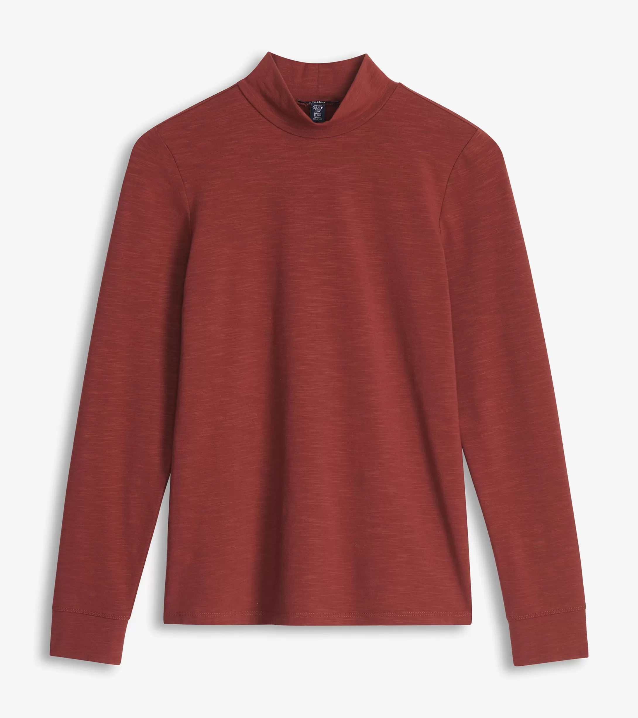 Hatley Mock Neck Top - Russet Brown Hot