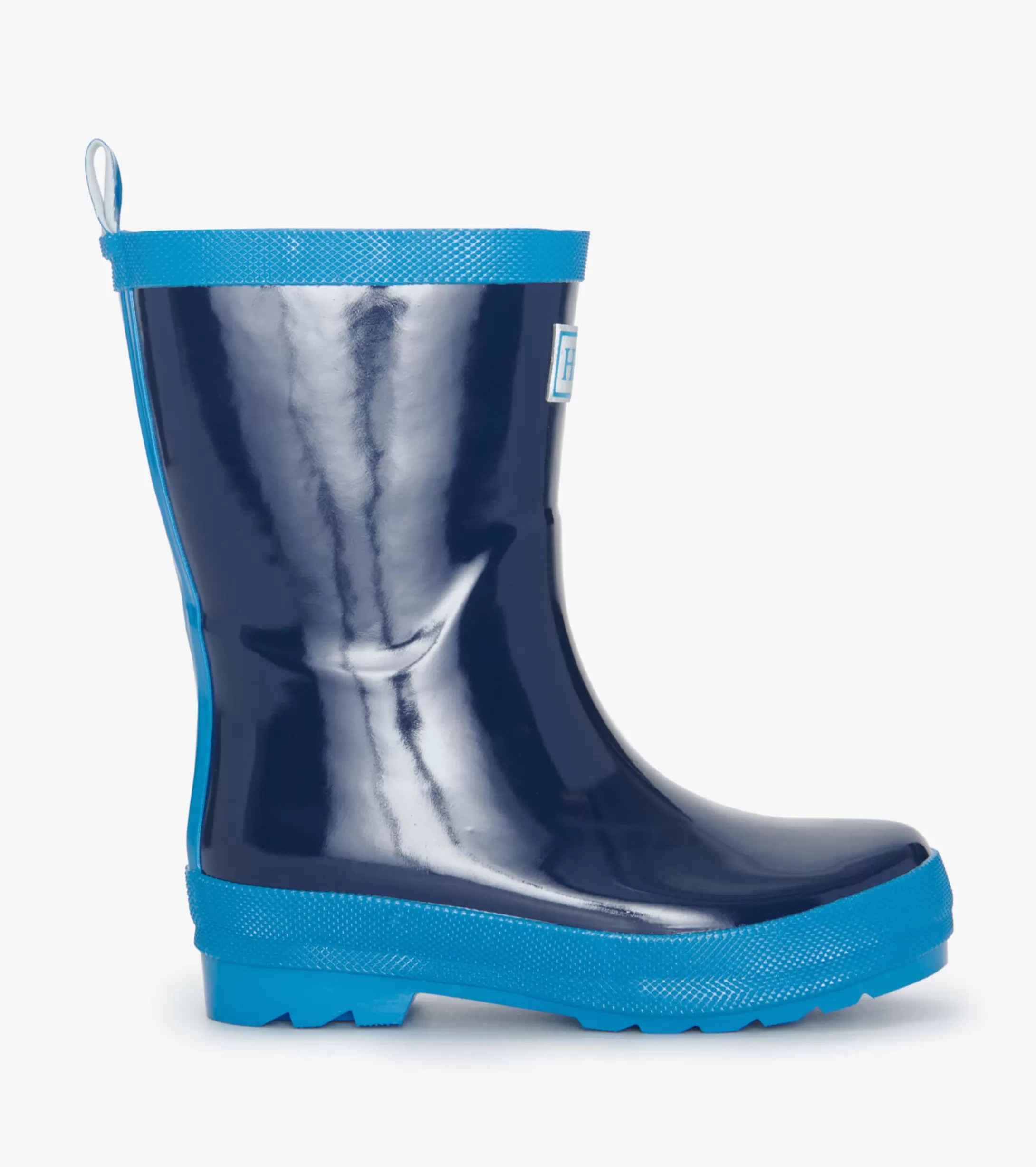 Hatley Navy Shiny Rain Boots Outlet