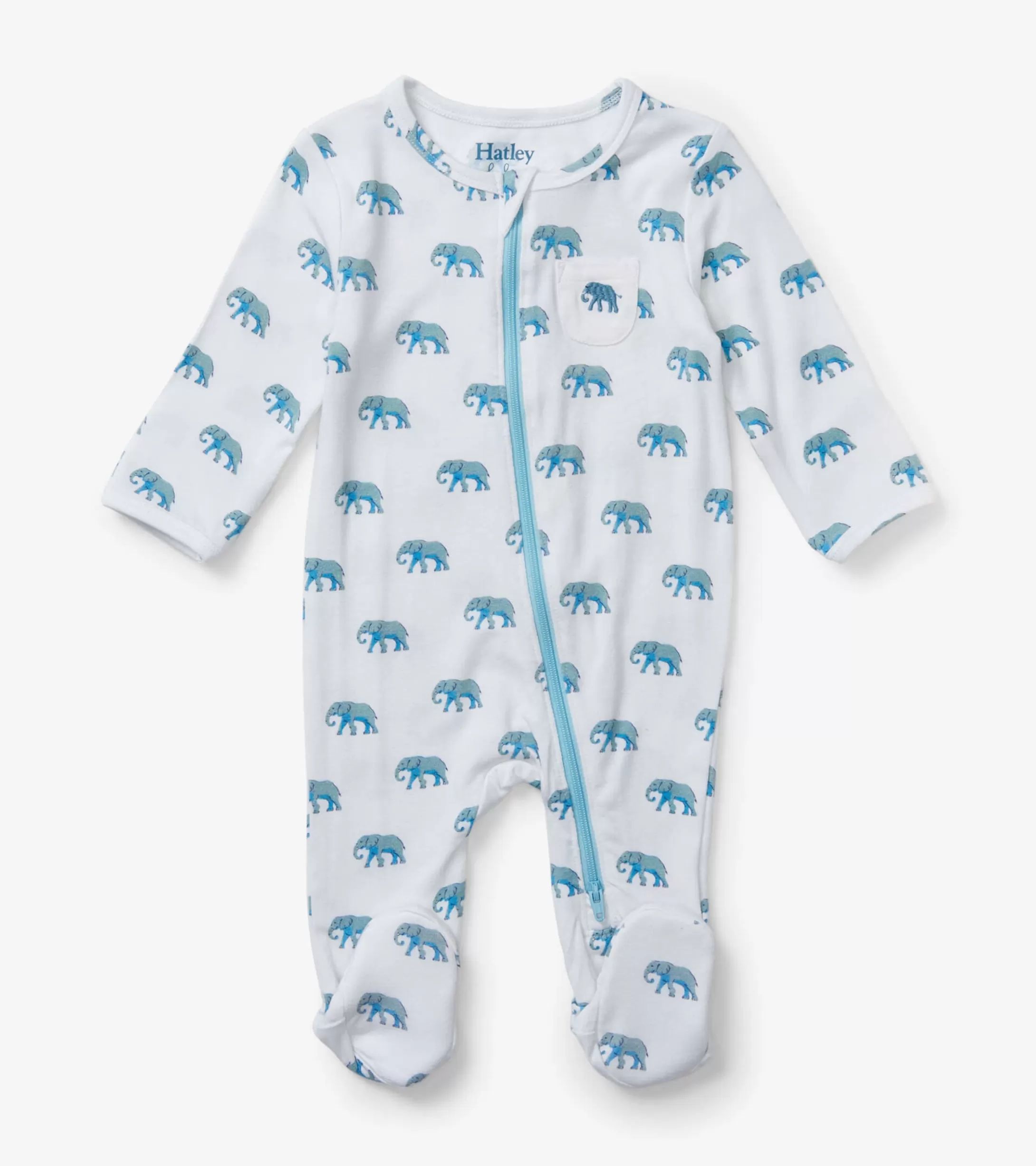 Hatley Painted Elephants Baby Footed Sleeper Best Sale