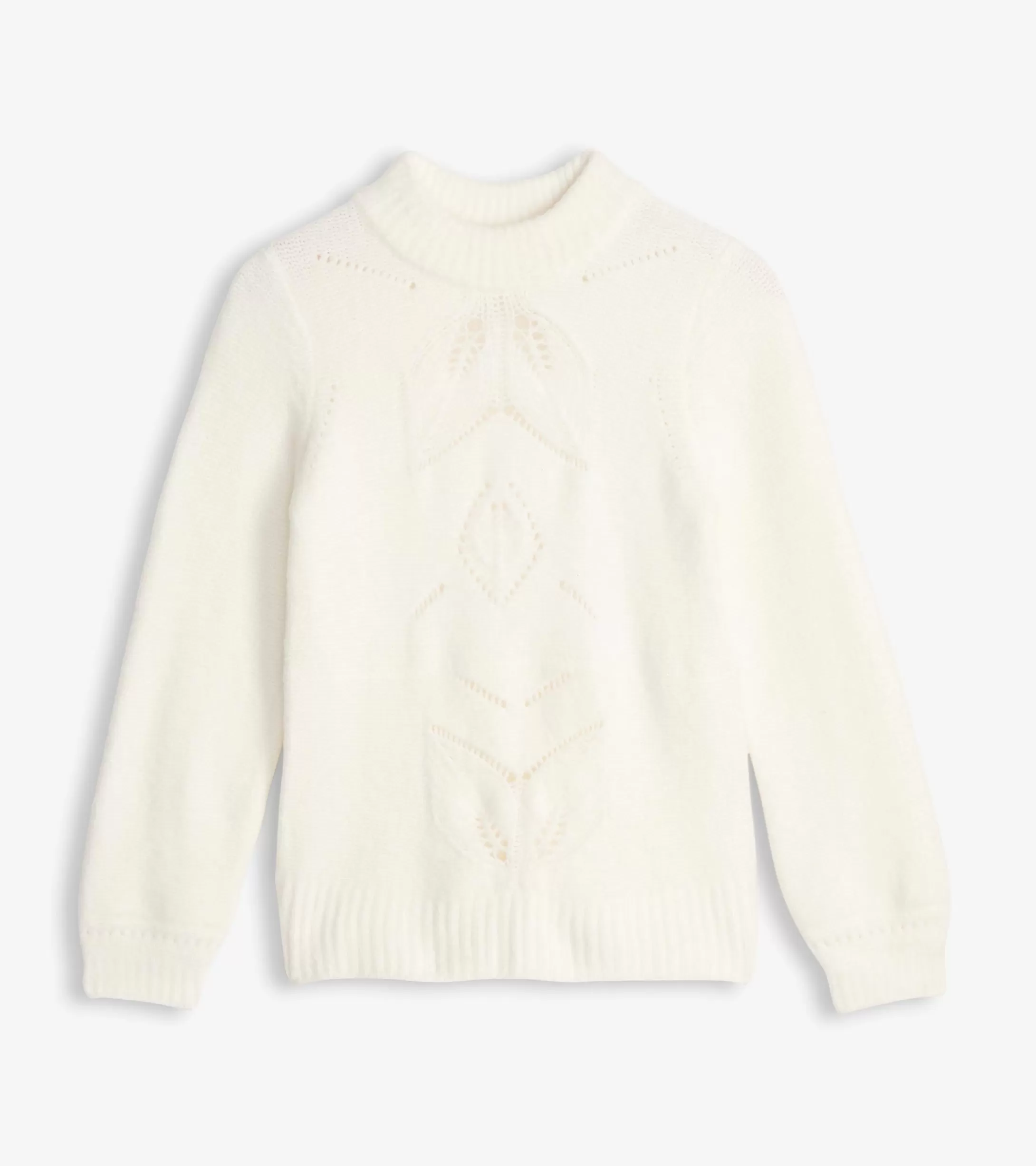 Hatley Petal Cable Sweater - Winter White Cheap