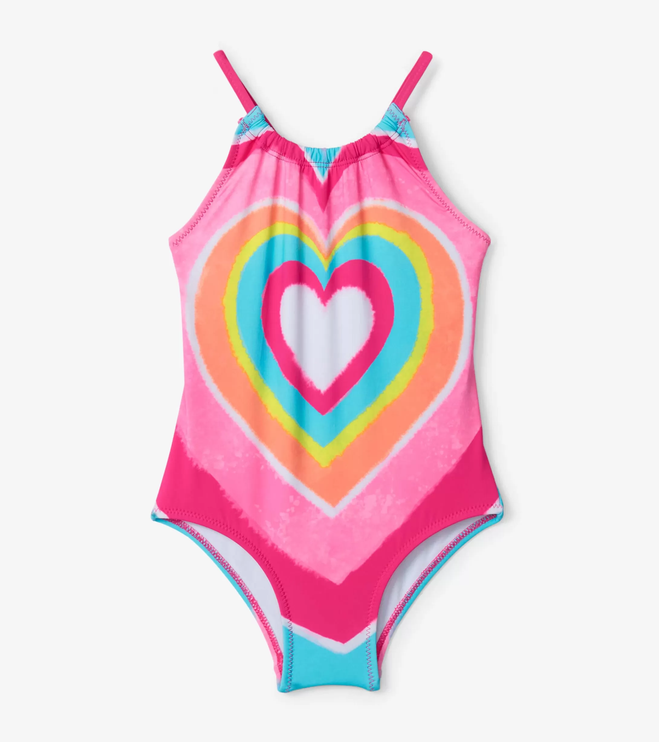 Hatley Psychedelic Heart Gather Front Swimsuit Cheap