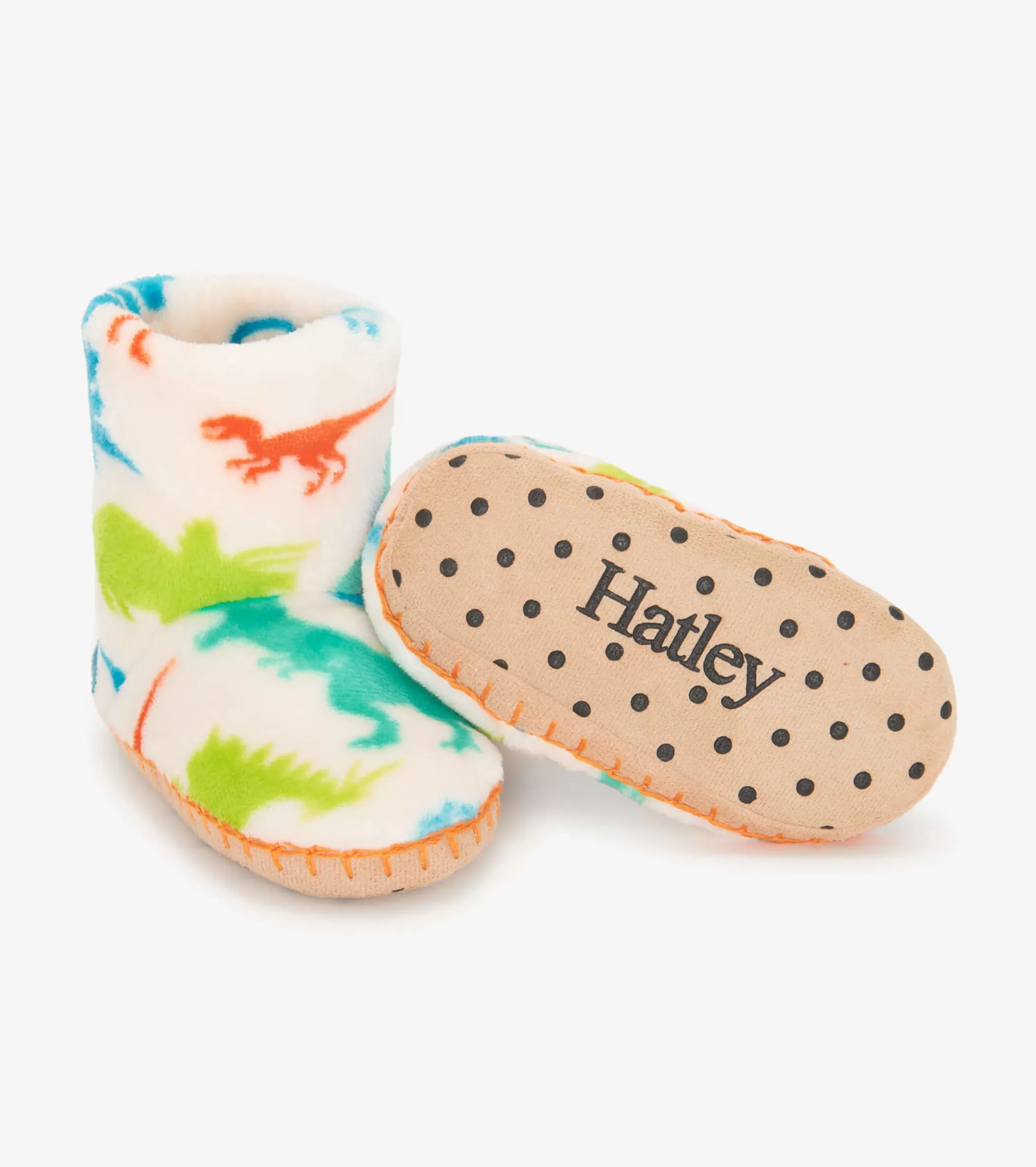 Hatley Real Dinosaurs Kids Fleece Slippers Hot