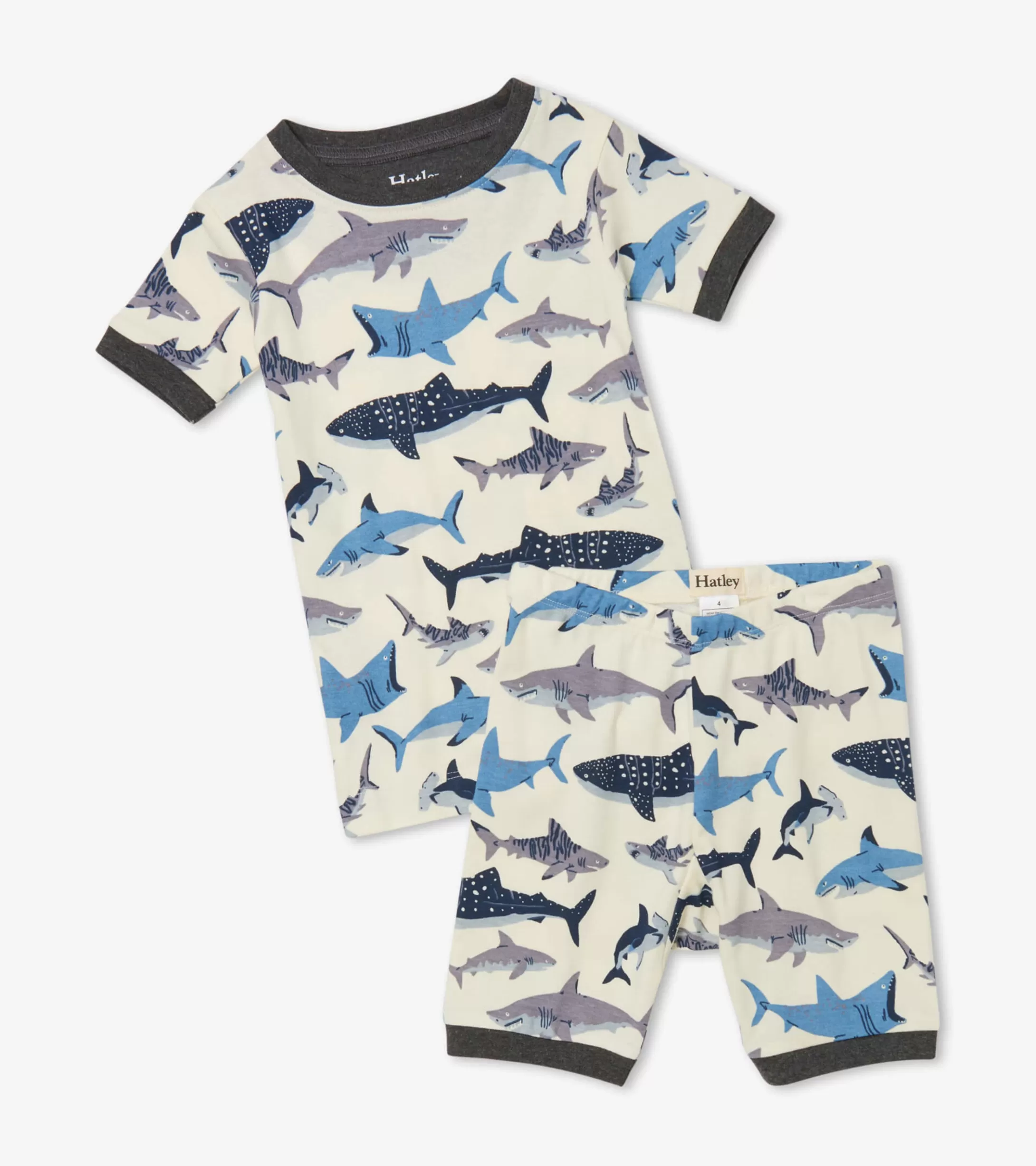 Hatley Shark School Organic Cotton Short Pajama Set Shop