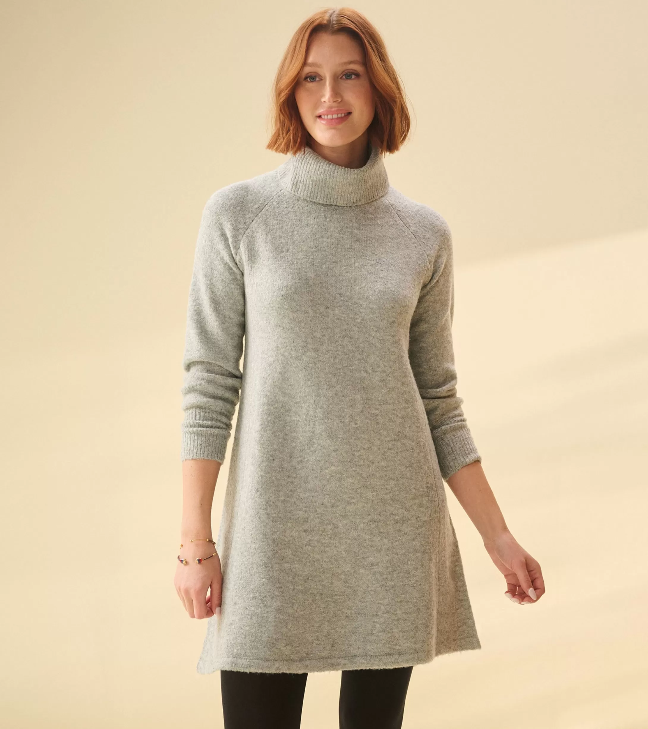 Hatley Swing Sweater Dress - Grey Heather Hot