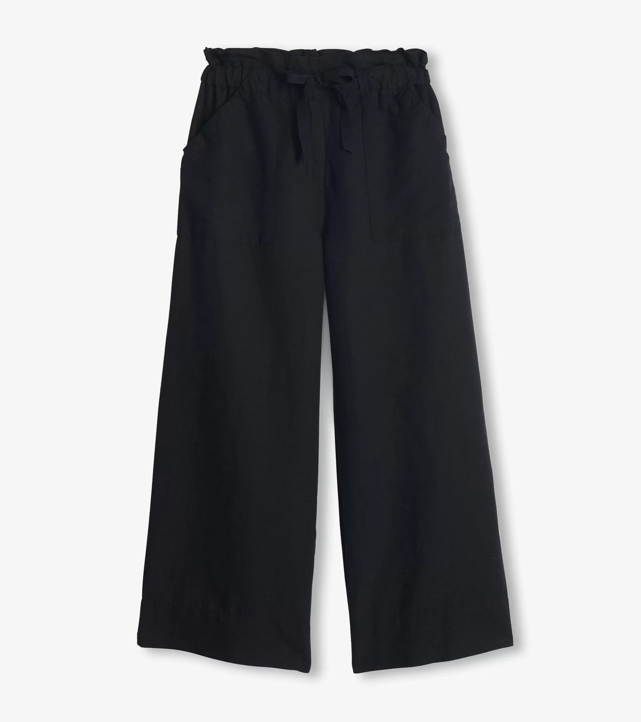 Hatley Tie Front Pants - Caviar Linen Best